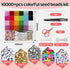 IOOLEEM Seed Beads, 10000+pcs 3mm Glass Seed Beads, Glass Beads for Jewelry Making, Seed Beads Kit, Seed Beads for Jewelry Making, Glass Beads for...