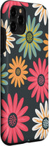 iPhone 11 Pro Floral Daisy Flowers Pink Green Orange Grey Pattern AEN021 Case...