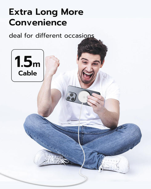 Qi2 Wireless Charger with MagSafe, Magnetic Wireless Charging Pad Compatible with 15W Ultra-Fast for iPhone 15/15 Plus/15 Pro/15 Pro Max/14/13/12 ...