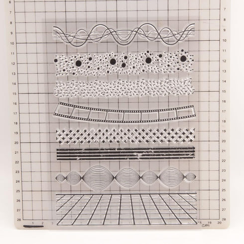 Waistlines Clear Stamps for Card Making Separator Lines Film Transparent Silicone Stamp DIY Scrapbooking Supplies Embossing Paper Card Album...