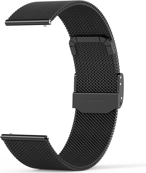 FEELNEVER Strap for Smart Watch for Men Women, Black, 20mm...