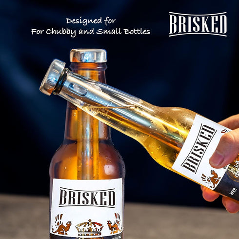 Beer Chiller Sticks for Bottles Set | 2 Stainless Steel Cooling Chillers for Chubby Bottles | Christmas Gift Accessories | Cooler Gag Idea for Men...
