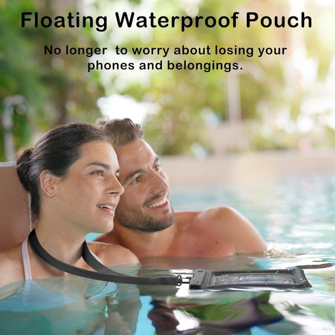 Floating Waterproof Cellphone Pouch, Large Waterproof Phone Dry Bag for iPhone 15 14 13 Pro Max Samsung LG Cellphone, IPX8 Cellphone Kayak Accesso...