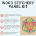 LEISURE ARTS Wood Stitched String Art Kit with Hexagon, wooden stitchery kits for craft embroidery, perfect for intermediate skill level, complete...