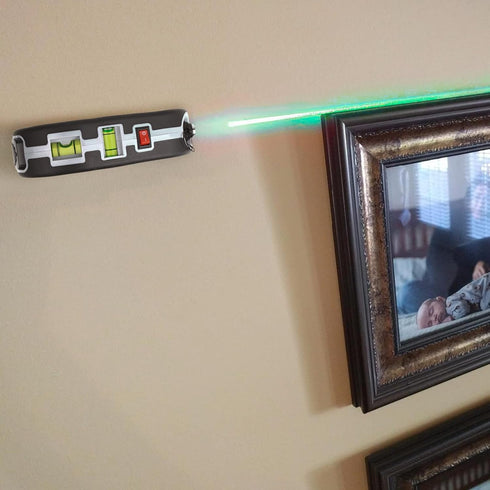 Green Laser Level, Qooltek Rechargeable Multipurpose Cross Line Laser Tool with Vertical and Horizontal Line 18FT/5.5M Measuring Tape...