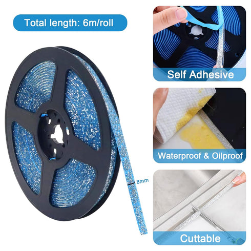 Ceiling Molding Peel and Stick, Self Adhesive Flexible Trim Caulk Tape Sealant Strip for Stove Sink Toilet Wall Corner Tile Edge Bathroom Kitchen ...