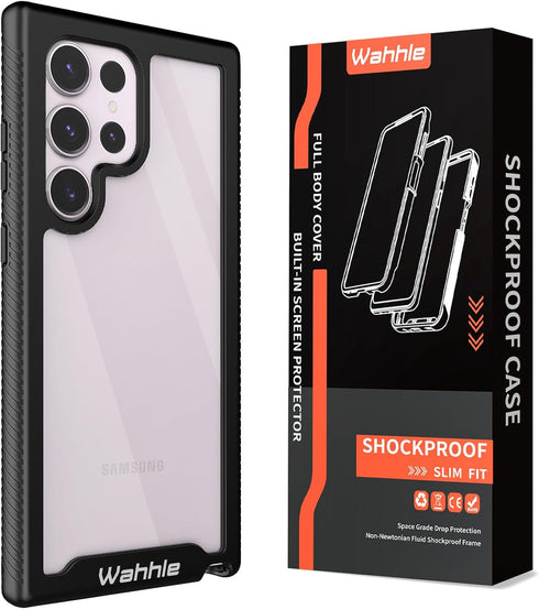 wahhle Samsung Galaxy S23 Ultra Case, Built in Screen Protector Full Body Shockproof Slim Fit Bumper Protective Phone Cover for Galaxy S23 Ultra 5...