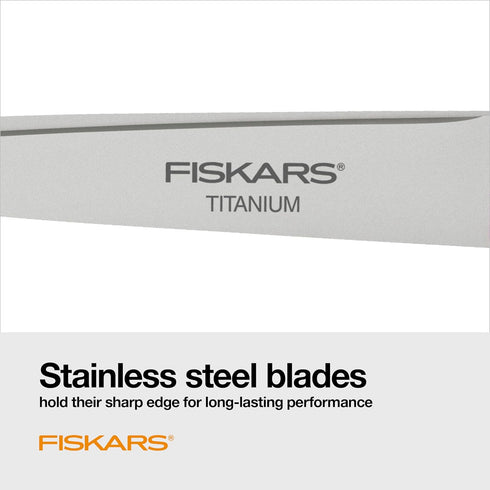 Fiskars SoftGrip Titanium Scissors - Contoured Performance All Purpose - 8" Titanium - Straight Paper Scissors for Office, and Arts and Crafts - 3...