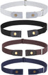 WERFORU 4 Pack No Buckle Invisible Stretch Belt Buckle-Free Elastic Belt for Women and Men...
