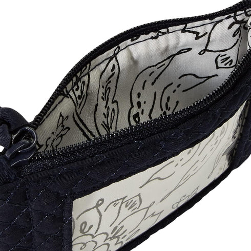 Vera Bradley Women's Microfiber Zip ID Case Wallet, Solid Navy, One Size...