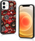 Cool Red Eye Phone Case, Trippy Scary Horror Eyeball Partten iPhone 12/12 Pro Case, Non-Slip Design and Shock Absorption, Phone Case for Teen Girl...