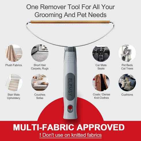 Pet Hair Remover Pro, Dog Cat Hair Remover, Portable Lint Cleaner, Fur Removal Rake Tool, Carpet Scraper, Fuzz Rollers Hairball Shaver Brush for C...