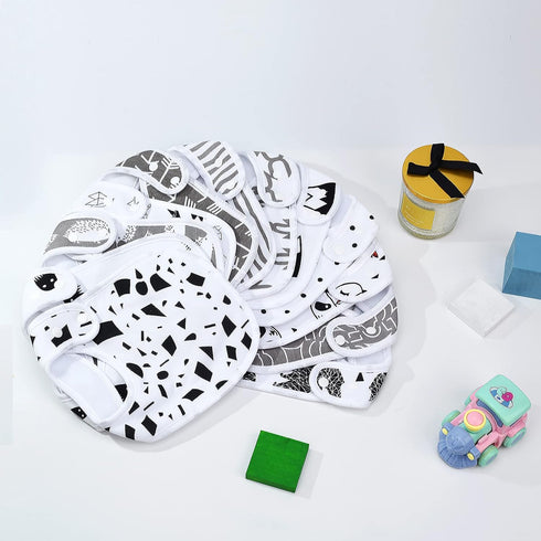 Baby Bibs Soft and Absorbent Organic Cotton Bandana Drool Bibs Set for Boys Girls Newborn 0-36 Months...