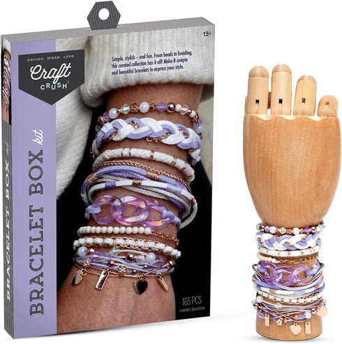 Craft Crush Bracelet Making Kit (Lilac) - Friendship Bracelet Maker Set - DIY Craft & Jewelry Making Kit for Kids, Teens, Tweens & Adults - Makes ...