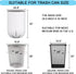 15 Gallon Trash Bags - 22 Micron Strong Tall Kitchen Office Garbage Bags, Fit Up 15 Gallon, 75 Count...