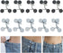 EAEDMY 60PCS Pants Waist Tightener for Jean, Adjustable Pants Button Tightener for Loose Jeans or Skirts, Pants Clips to Tighten Waist, Button Pin...
