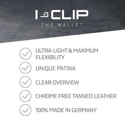 I-CLIP, Premium Men's Leather Wallet, Versatile Changeable Money clip, Secure Card Holder, Compact Men's Wallet Minimalist, Sleek Slim Design, Per...