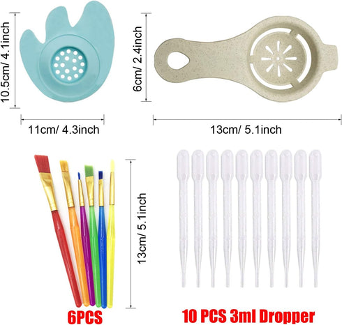 Allazone 37 PCS Acrylic Pouring Art Supplies Kit Acrylic Pouring Strainers Set, 7 PCS Plastic Silicone Paint Pouring Strainers Painting Tools Kits...