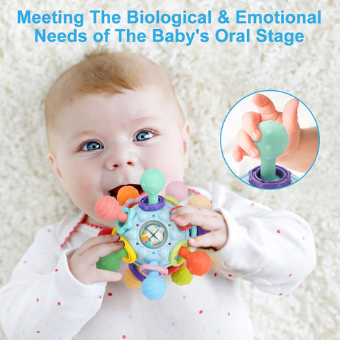 Baby Montessori Sensory Toys for 0-6 6-12 Months, Food Grade Teething Toys for Babies 0 3 6 9 12 18 Months, Newborn Infant Learning Developmental ...
