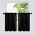 Mrs.Naturall Small Window Curtains for Basement,Blackout RV Curtains for Camper Windows,24 Inch Length,Black...