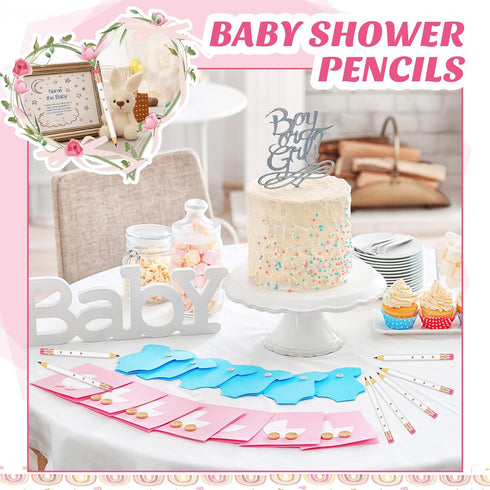 36 Pieces Bridal Shower Pencils Golf Pencils with Erasers Half Pencils Pre Sharpened 4 Inch Wedding Pencils 2 HB Mini Hexagon Pencils for Kids Bab...