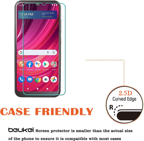 beukei (3 Pack) Compatible for BLU View 4 (B135DL) Screen Protector Tempered Glass,Touch Sensitive,Case Friendly, 9H Hardness......