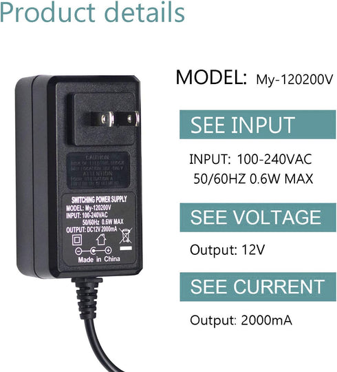 12V 2A AC Adapter Compatible with Celestron Telescope NexStar LCM CPC Series Power Adapter Charger (MPN: 18778)...