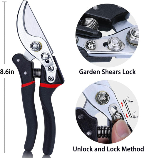 Kynup Pruning Shears for Gardening, Gardening Shears Heavy Duty, Cutting Shears Garden,Hedge Clippers, Rose Pruning Shears, Hand Clippers Gardenin...