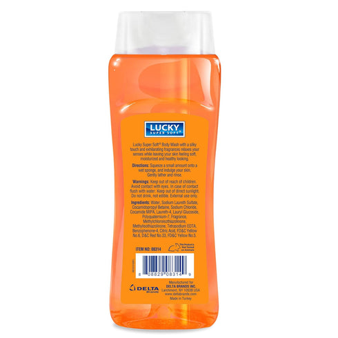 Lucky Super Soft Body Wash, Pomegranate & Peach, 15 Ounce...