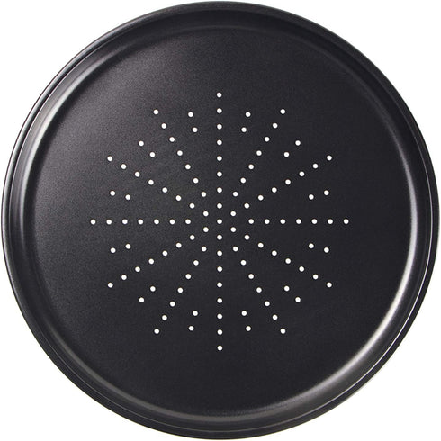 Webake Vented Pizza Pan 12 Inch with Holes Pizza Crisper Tray Non-stick Coating on Carbon Steel Round Pizza Plate for Oven, Perforated Baking Shee...
