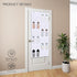 HAKACC Shoe Rack for Closet, 24 Pocket White Shoe Organizer Over-the-Door Storage Sturdy Closet Rack Hangers for Shoes Sneakers...