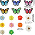 Honbay 16PCS Cute Delicate Butterfly Daisy Flower Appliques Decorative Patches Embroidered DIY Sew on/Iron on Patches for Shirts, Coats, Jackets, ...