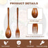 6Pcs Wooden Spoons Forks Set Wooden Spoons and Forks Cutlery Set, Reusable Wooden Utensil Set Wood Spoons Flatware Sets for Stirring Cooking Campi...