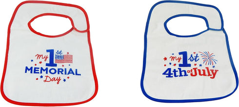 Memorial Day & July 4th Bib Set - 2pk...