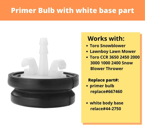 Primer Bulb Fit for Toro Snowblower - Primer Bulb Replaces Lawn-Boy 66-7460 and Toro 66-7460, Including Free 5 pcs Plastic Holder...
