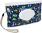 Itzy Ritzy Travel Wipes Case - Reusable Wipe Pouch – Take & Travel Pouch Holds Up to 30 Wet Wipes, Includes Silicone Wristlet Strap, Raining Dinos...