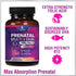 Women's Prenatal Multivitamin with Folic Acid + DHA, Prenatal Vitamin Supplement for Fetal Support w/ Folate, Omega 3, Vitamins D3, B6, B12 & Iron...