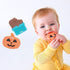 Nuby All Silicone Pumpkin & Chocolate Bar Teether – 2 pack, 3+ Months...