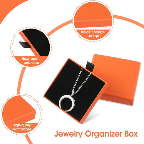 2Pcs Jewelry Gift Box Bracelet Gift Boxes Cardboard Jewelry Box Square Necklace Earring Bracelet Gift Box Kraft Organizer Storage Box for Jeweller...