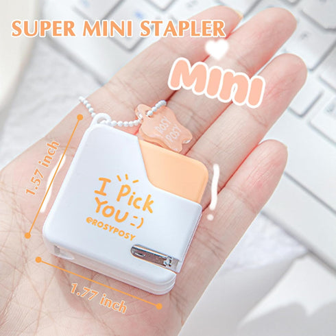 Super Mini Stapler with Staples – Adorable Cube Shaped Desk Staplers, Perfect for Office, School, Girls, Teachers, Students, Gift (Orange)...