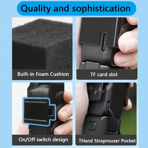 Protective Case Cover for DJI Osmo Pocket 3 Gimbal Camera Accessories,Lens Guard Cap screen Protector Cover Quick Release for Osmo Pocket 3...