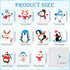 62 Pieces Winter Bulletin Board Decorations Penguin Snowflake Snowman Cutouts Christmas Tree Cutouts Winter Snow Bulletin Board Set with Glue Poin...