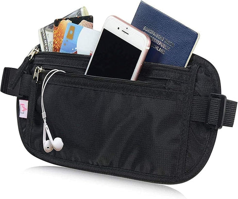 Passport Holder - Money Belt Secure Hidden Travel Wallet Undercover Fanny Pack with RFID Blocking...