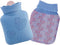 Hot Water Bottle with Cover, HEYPORK Silicone Hot Water Bag for Pain Relief, Cramps, Back, Neck, Feet, Menstrual Cramps (Blue, Short)...