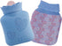 Hot Water Bottle with Cover, HEYPORK Silicone Hot Water Bag for Pain Relief, Cramps, Back, Neck, Feet, Menstrual Cramps (Blue, Short)...