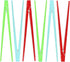 Set of 6 Plastic Chopsticks with Spring-Loaded Clothespin Design – Easy-to-Use Training Chopsticks in Red, Green, and Blue...