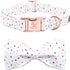 Elegant little tail Dog Collar, Dog Collar with Bowtie, Female or Male Dot Cute Pet Collar Bow Dog Collars Adjustable Dog Collar for X-Small Dogs...