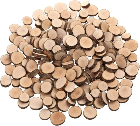 Wood Slices Tiny Log Slices Unfinished Natural 100pcs Kids Crafts Painting Toys DIY Wedding Home Centerpieces 1.5-2.5cm...