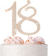 18 Cake Topper - Premium Rose Gold Metal - 18th Birthday Party Sparkly Rhinestone Decoration Makes a Great Centerpiece - Now Protected in a Box...