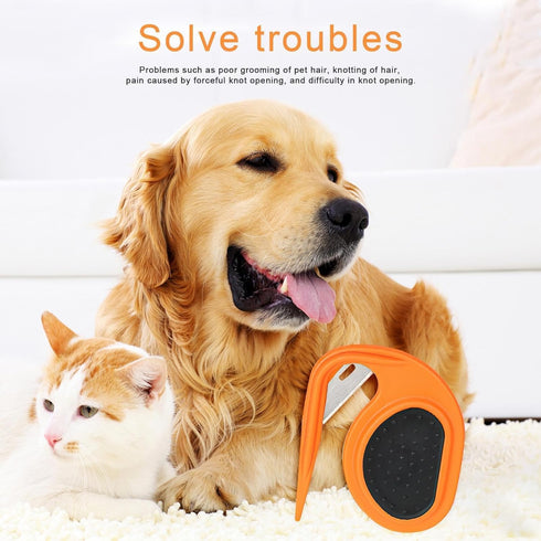 Orange Pet Knotting Comb for Cats, Grooming Combs De Knotting Comb for Removing Matted Hair, Detangling Knots for Dogs and Cats...